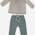 SET MAGLIA FIORI E PANTALONI IN COTONE PABLO 64 NICOLETTA FANNA KIDS 