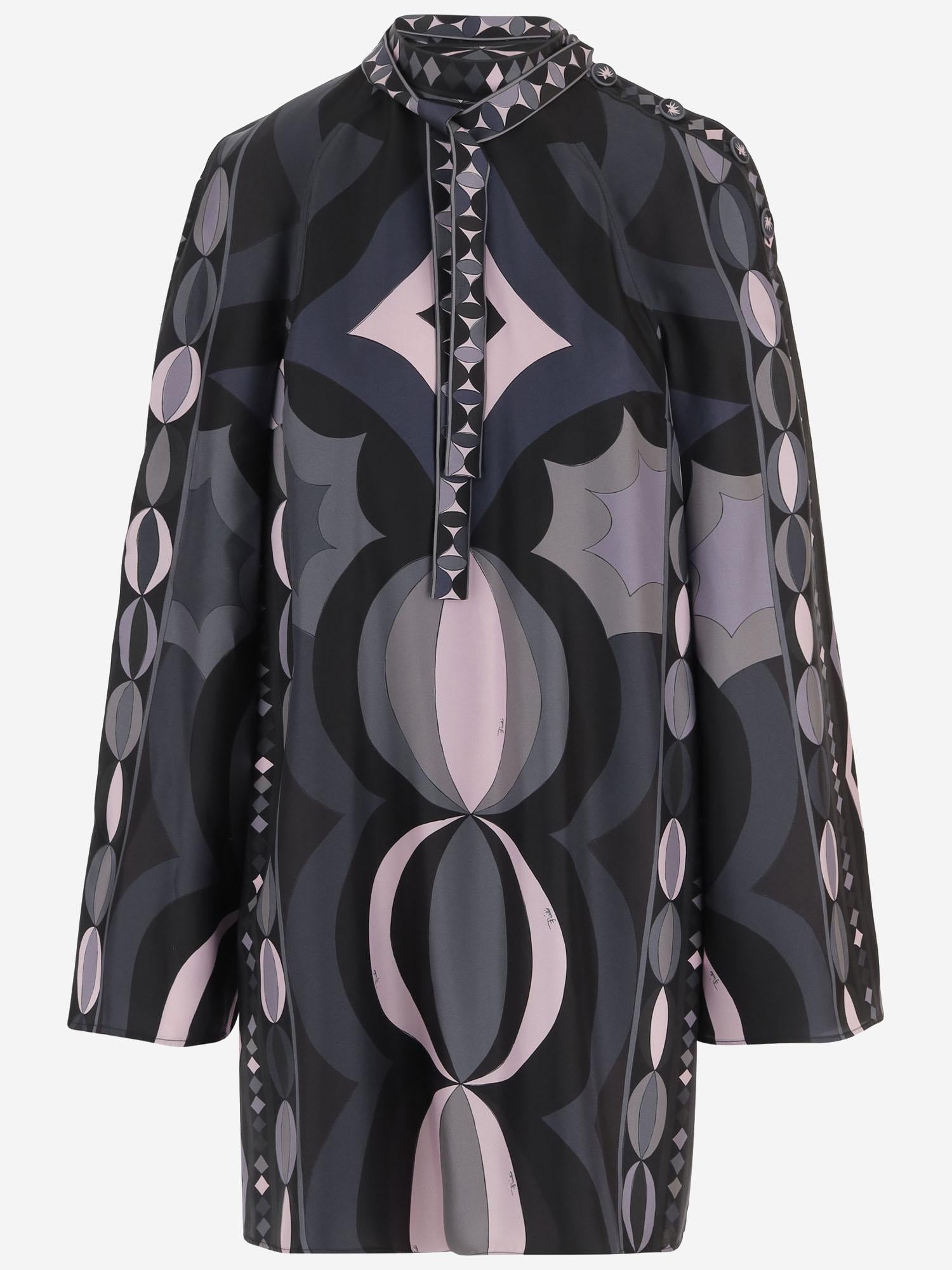 ABITO IN SETA CON STAMPA GEOMETRICA 5URG20 5U881023 EMILIO PUCCI 