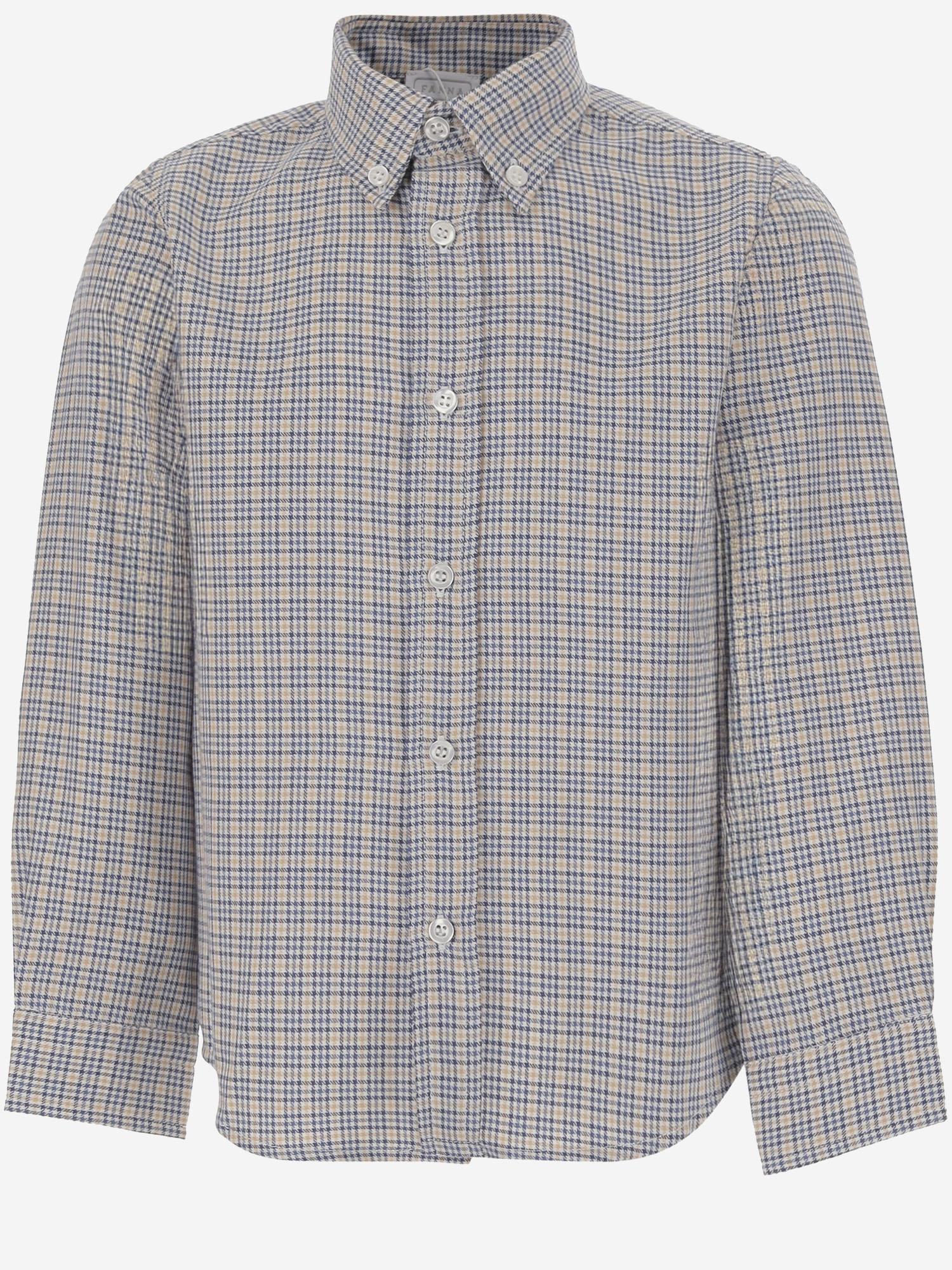 CAMICIA IN COTONE CON MOTIVO A QUADRI MBML 51 NICOLETTA FANNA KIDS 