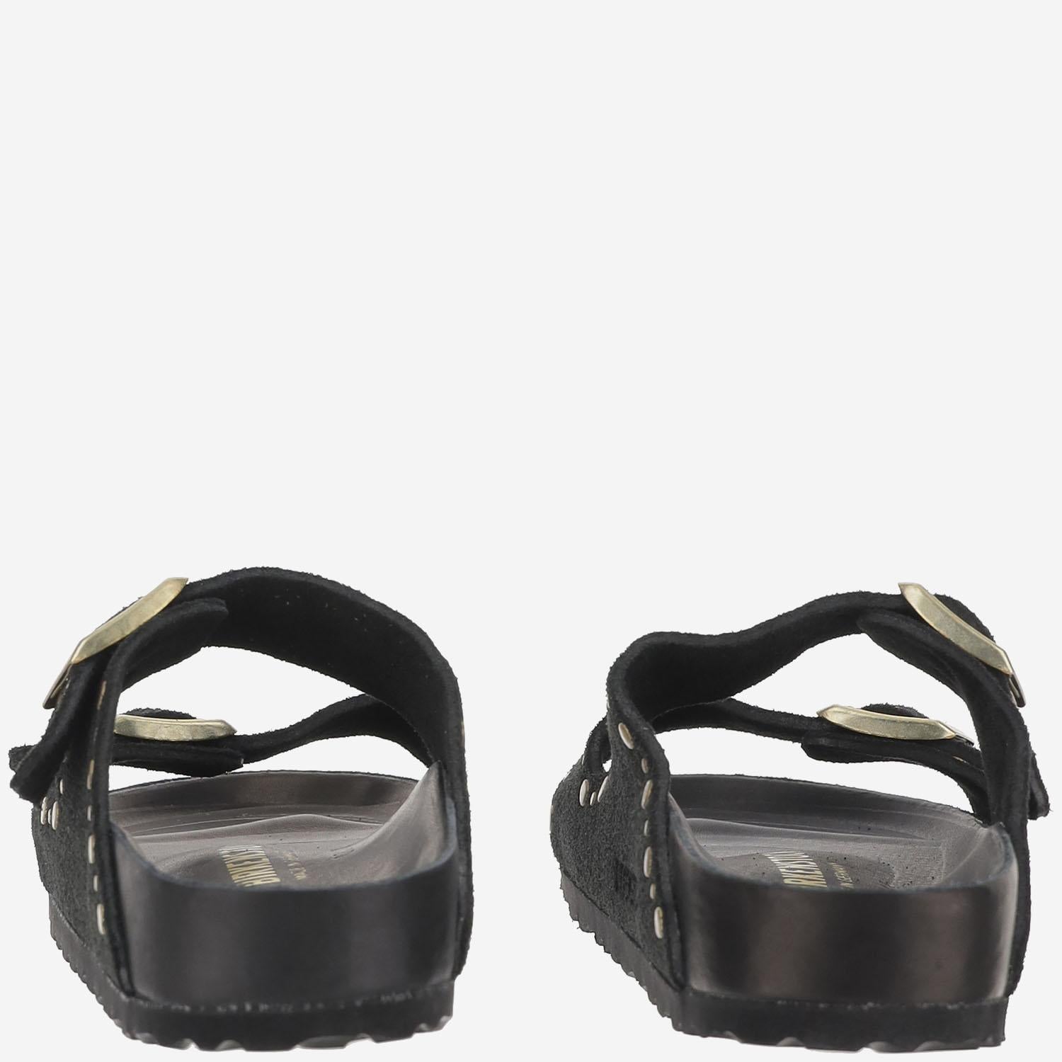 SANDALI ARIZONA Rivet IN SUEDE 1027855 BLACK BIRKENSTOCK 