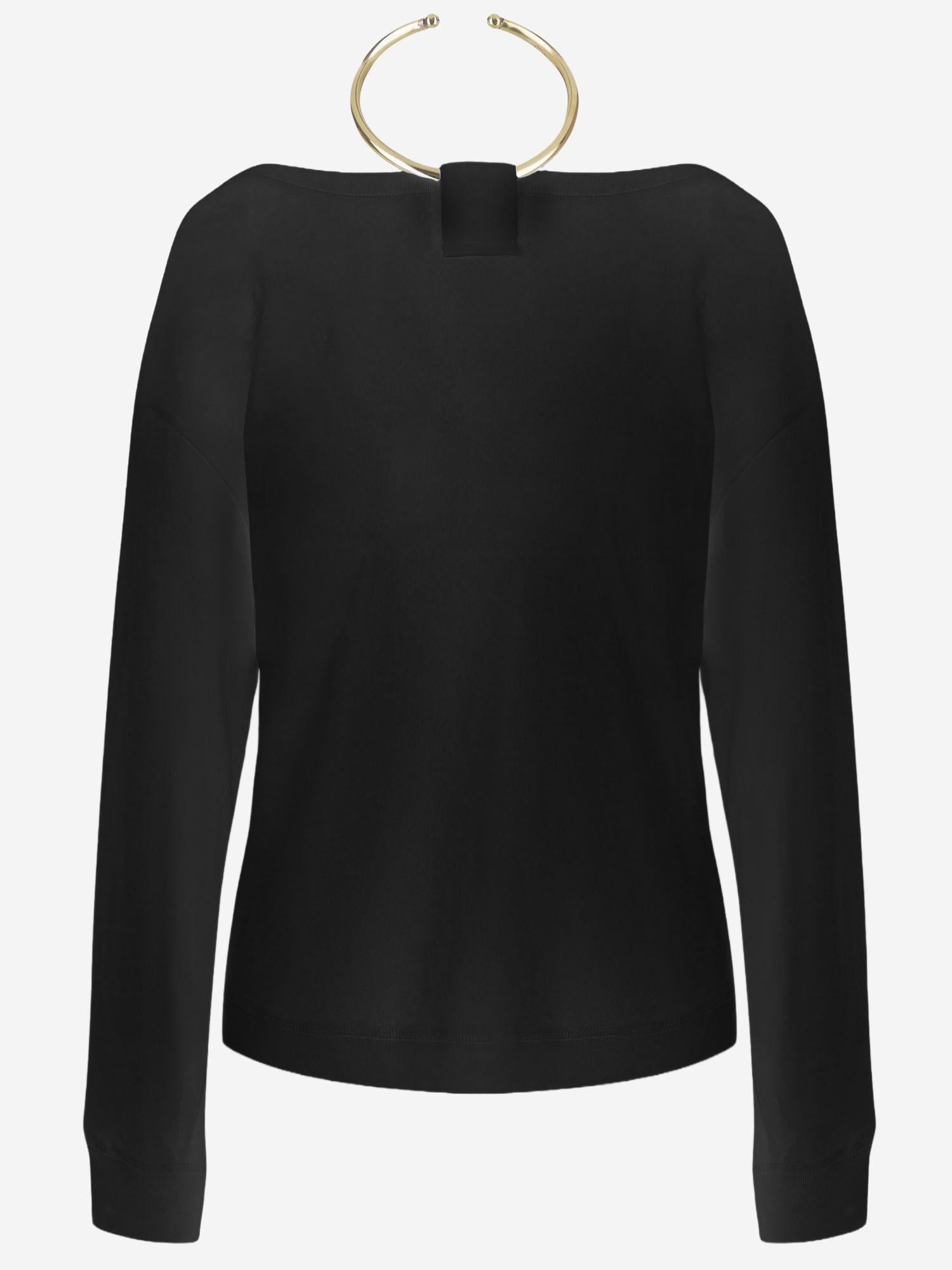 TOP IN COTONE CON ANELLO METALLICO WJE29 JER040099 DARKPARK 