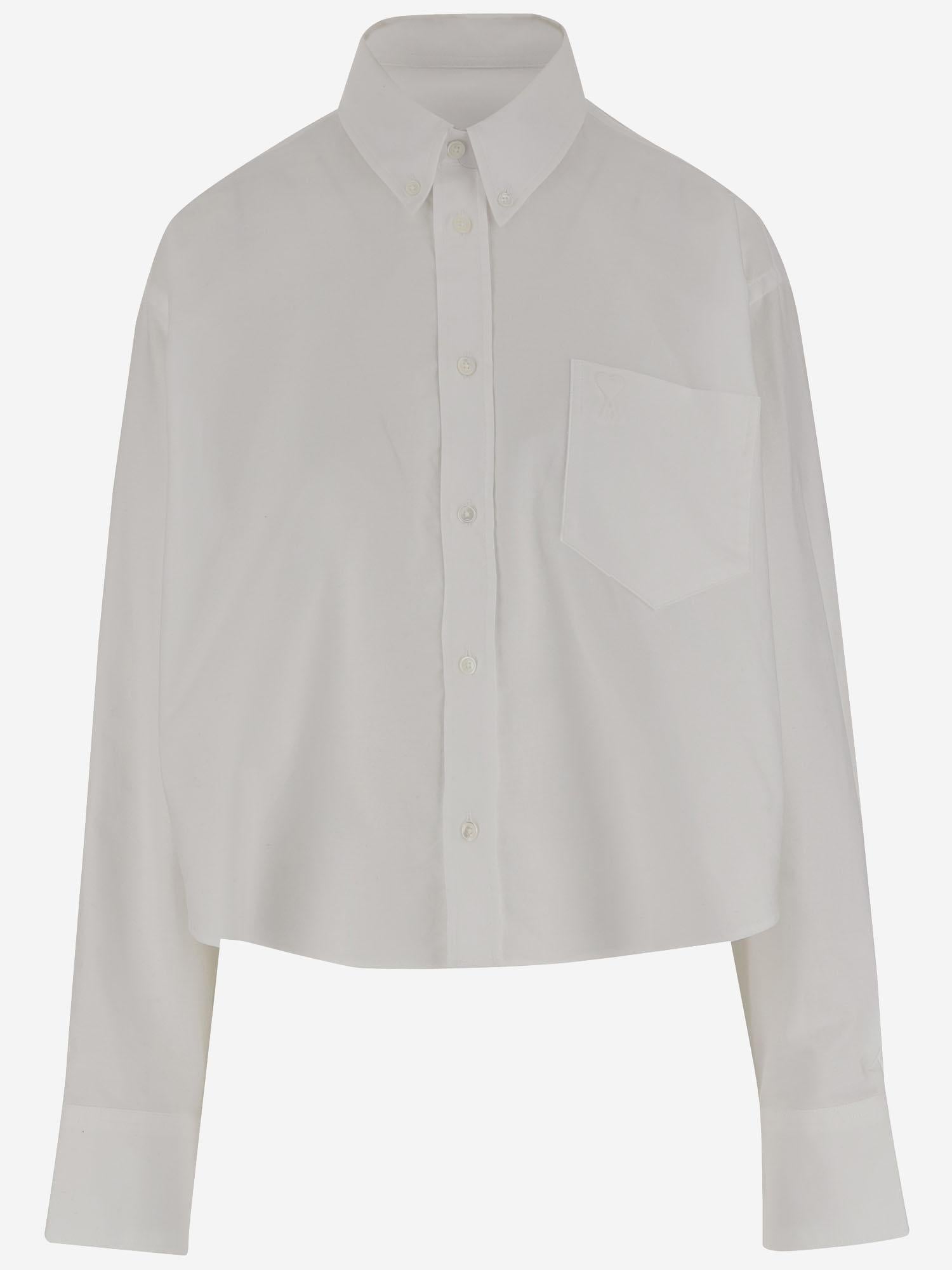 CAMICIA CROPPED IN COTONE FSH770CO0031 168 AMI 