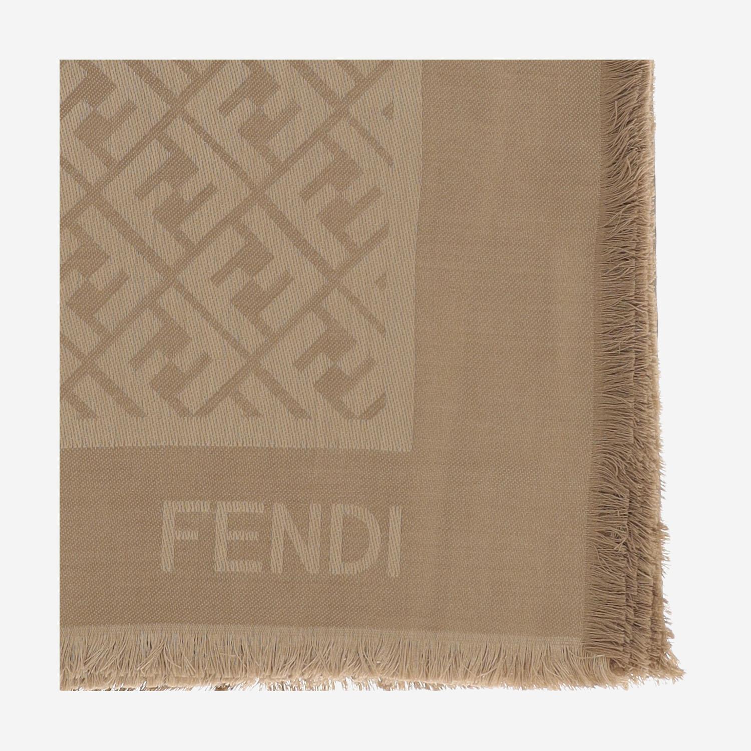 Sciarpa FF IN SETA E LANA FXT069 AJW7F0QB8 FENDI 