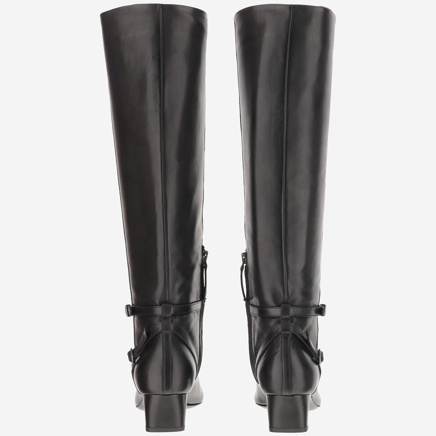 STIVALI IN PELLE CON DETTAGLI A FIBBIA 4838 NERO SARTORE 