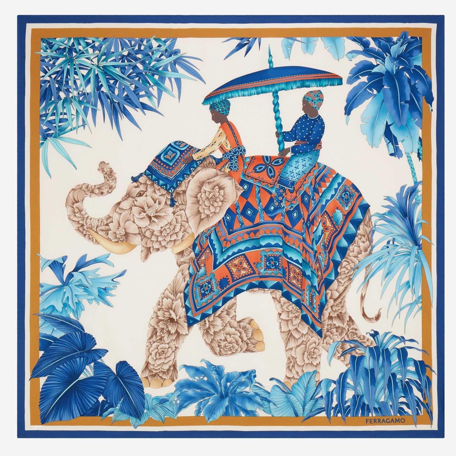 FOULARD IN SETA CON STAMPA INDIA 310233 001 SALVATORE FERRAGAMO 