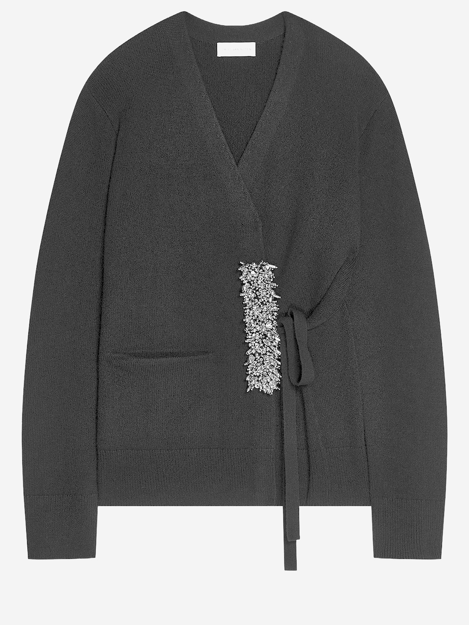CARDIGAN IN CASHMERE CON CHIUSURA LATERALE 011224 2704803 DRIES VAN NOTEN 