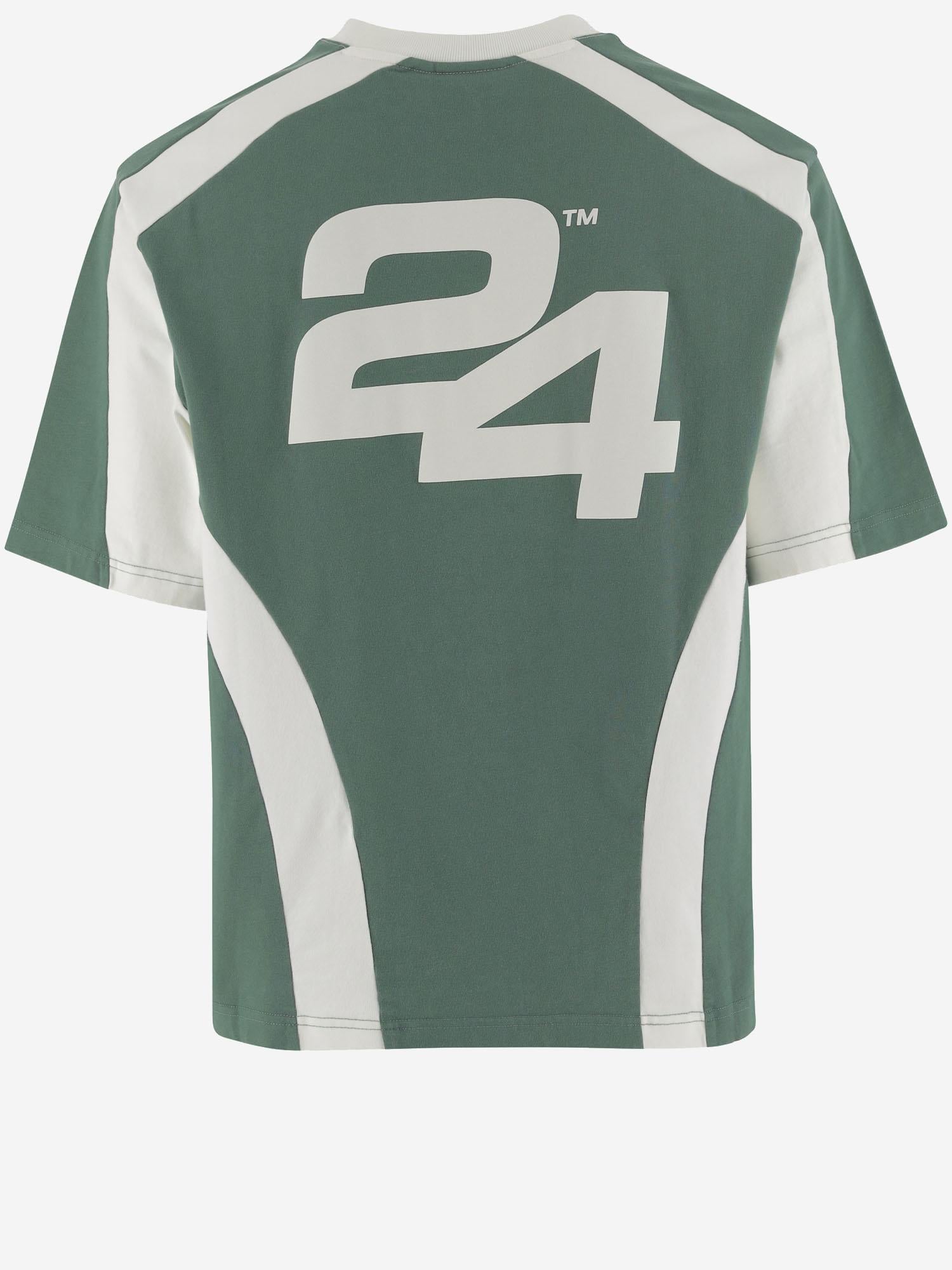 T-SHIRT IN COTONE CON LOGO SG2510106 HUNTERGREENCANNOLICREAM SUMMER GAMES 