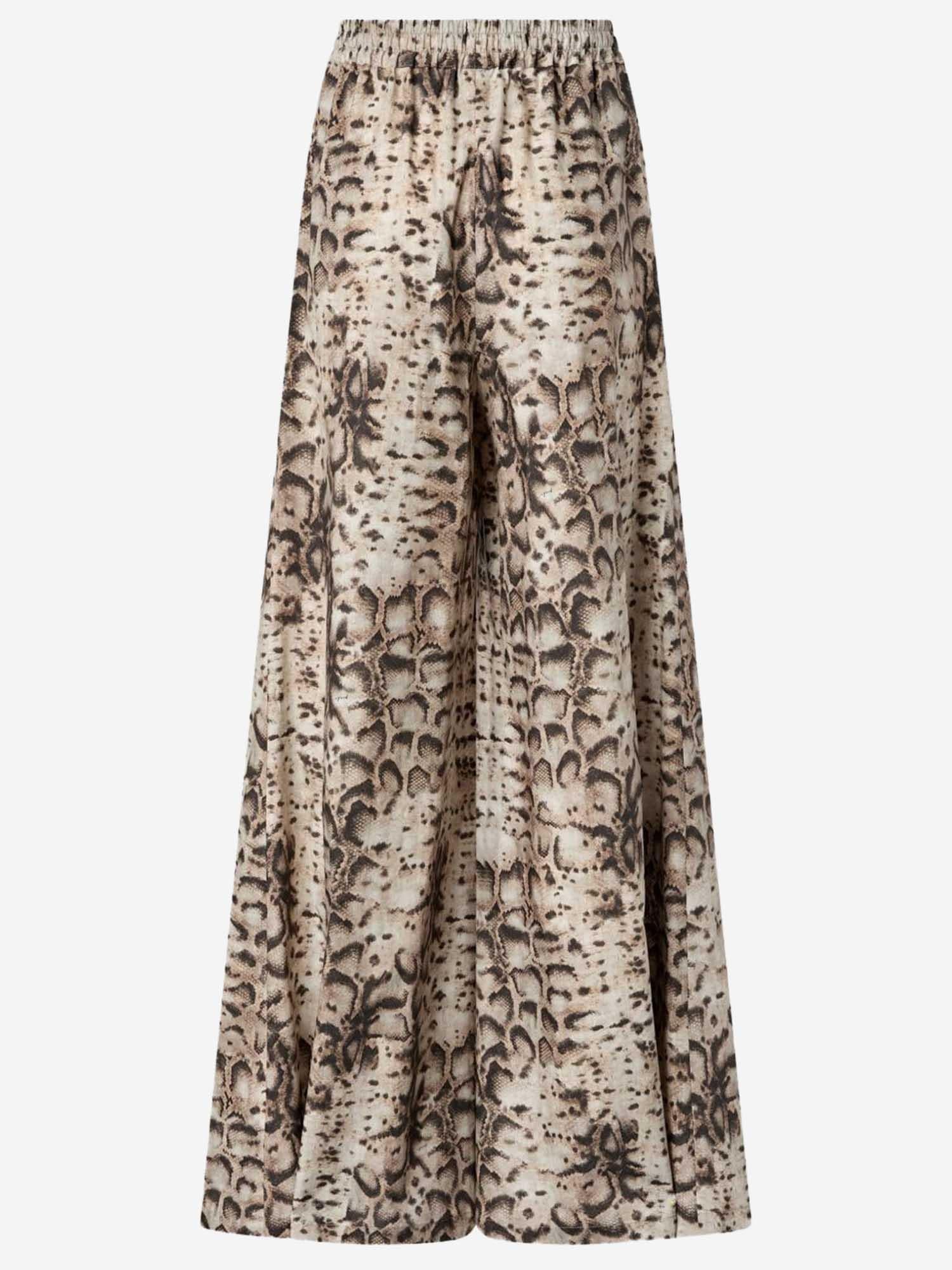 PANTALONI IN COTONE CON MOTIVO ANIMALIER 106963 A3B1CZ9 PINKO 