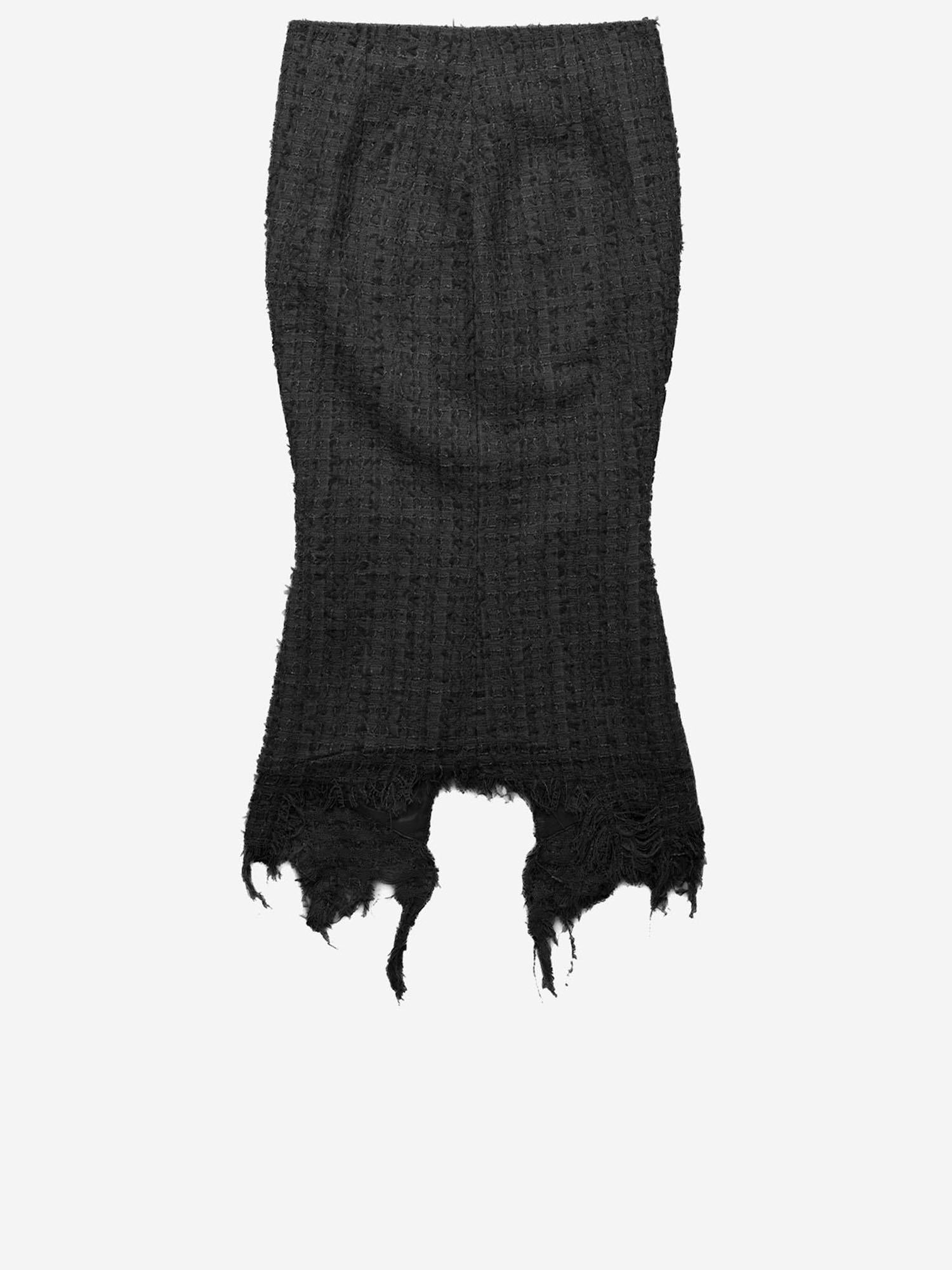 GONNA IN MISTO COTONE CON ORLO SFRANGIATO MAT02SK102 1 MATIERES FECALES 