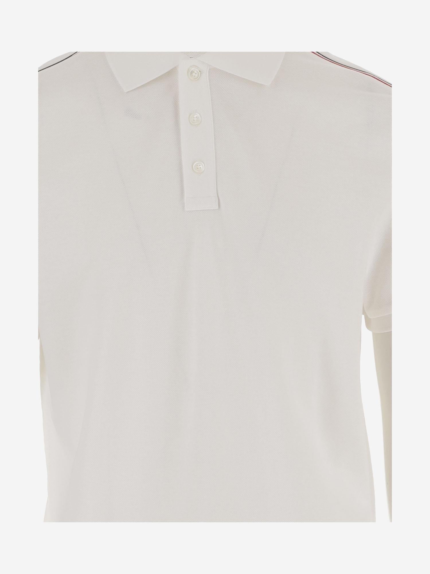 POLO IN COTONE CON BANDA TRICOLORE 8A00031 89A16034 MONCLER 