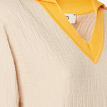 Maglione in cotone e seta stretch con motivo FF FZXE95 AW4SF0WC4 FENDI 