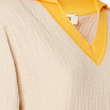 Maglione in cotone e seta stretch con motivo FF FZXE95 AW4SF0WC4 FENDI 