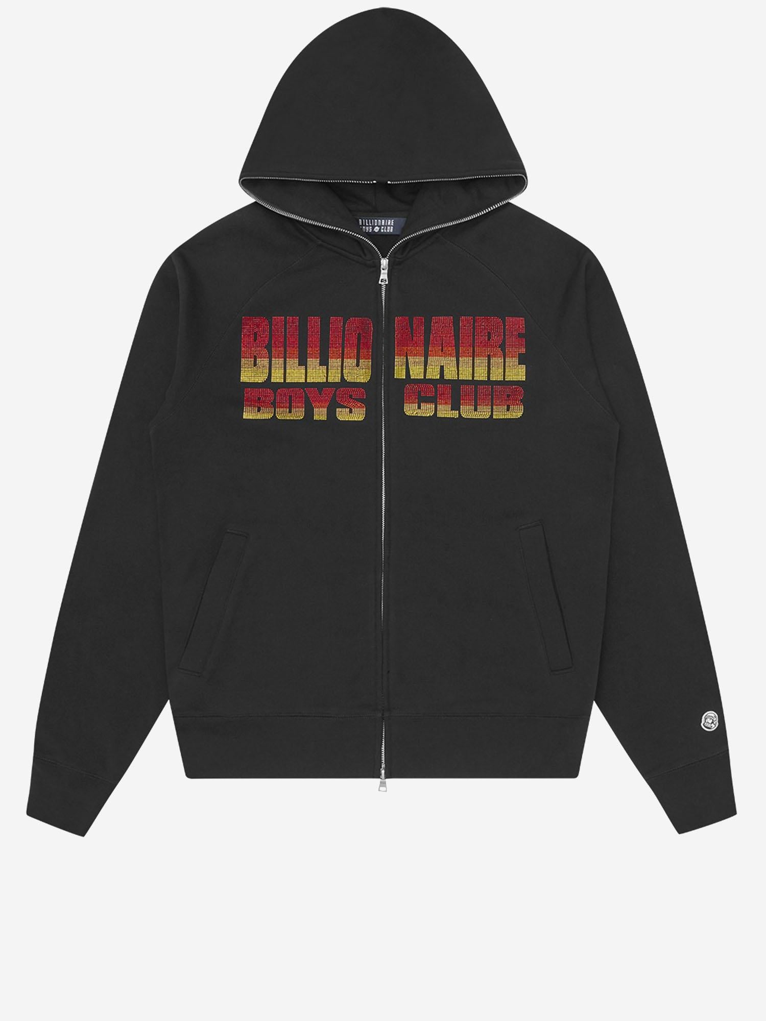 FELPA IN COTONE CON LOGO IN STRASS B25352 BLACK BILLIONAIRE BOYS CLUB 