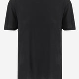 T-SHIRT SERATA IN COTONE E CASHMERE 10491K705 BLK THE ROW 