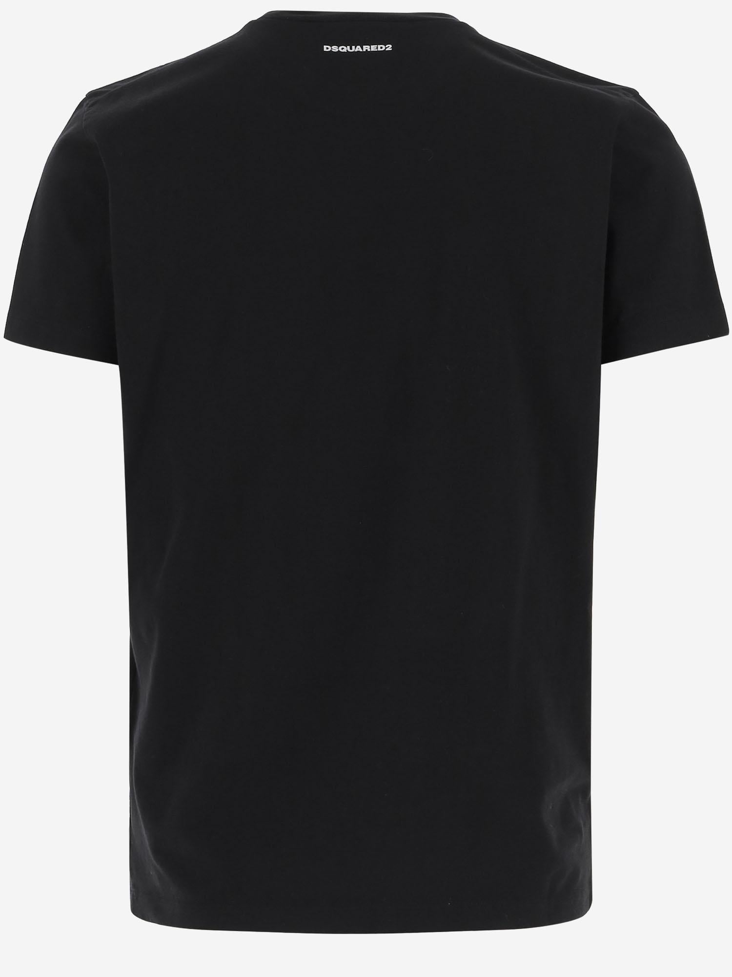 T-SHIRT IN COTONE CON STAMPA S74GD1451 D20020900 DSQUARED2 