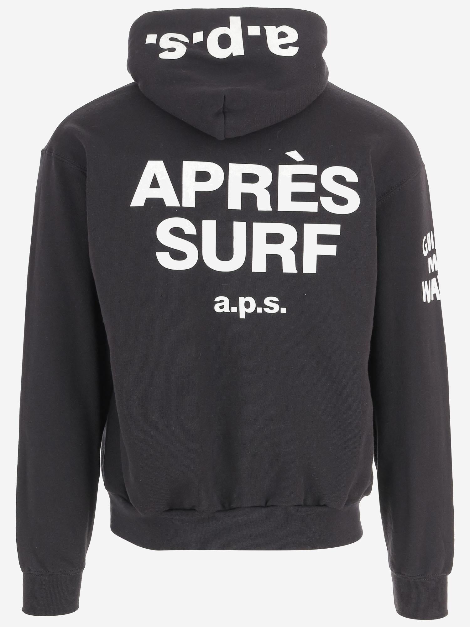FELPA IN MISTO COTONE CON STAMPA GRAFICA 75K2HOODIE BLACK APRES SURF 