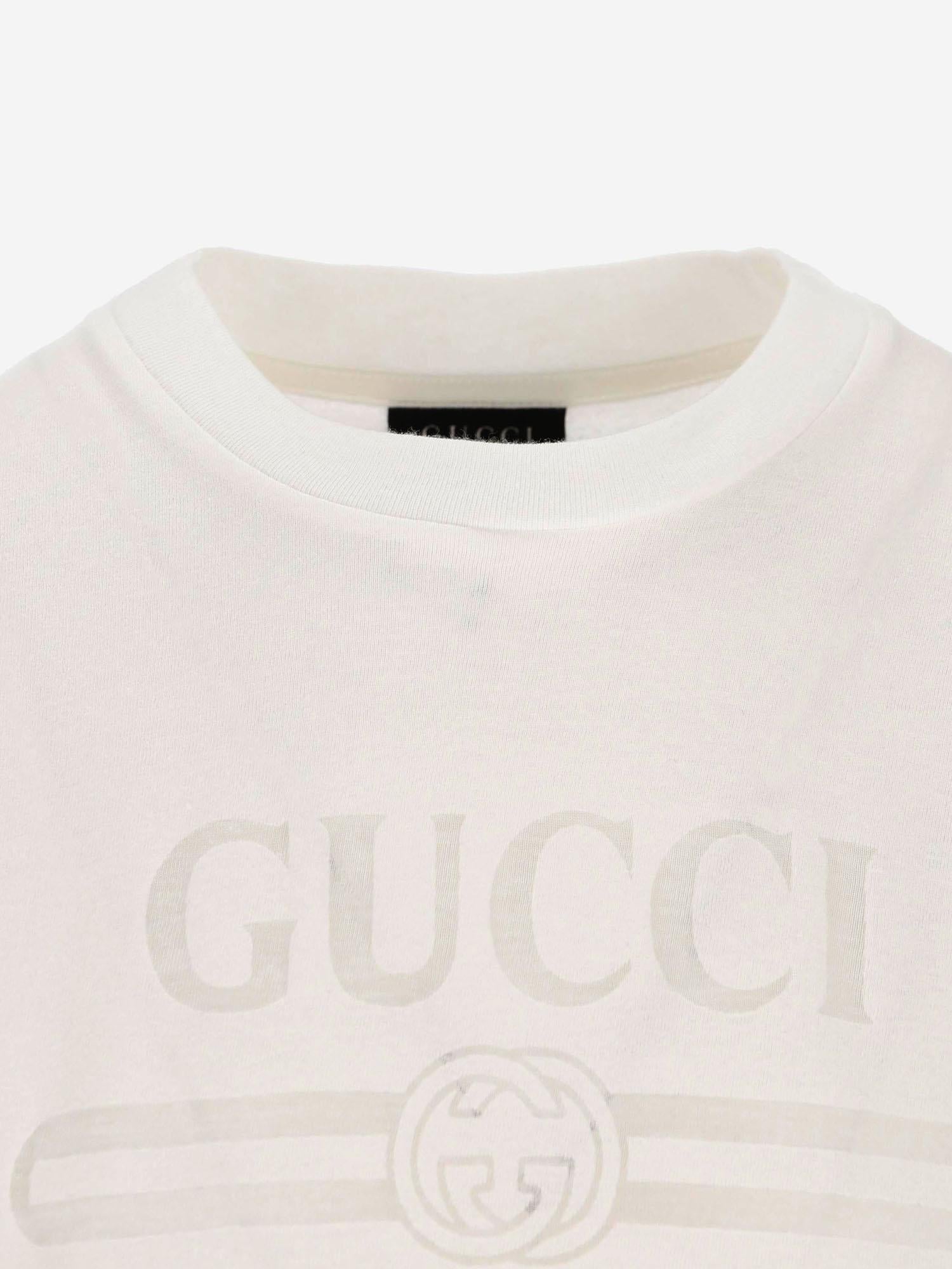 T-SHIRT IN MISTO COTONE CON LOGO 865017 XJHT19003 GUCCI 
