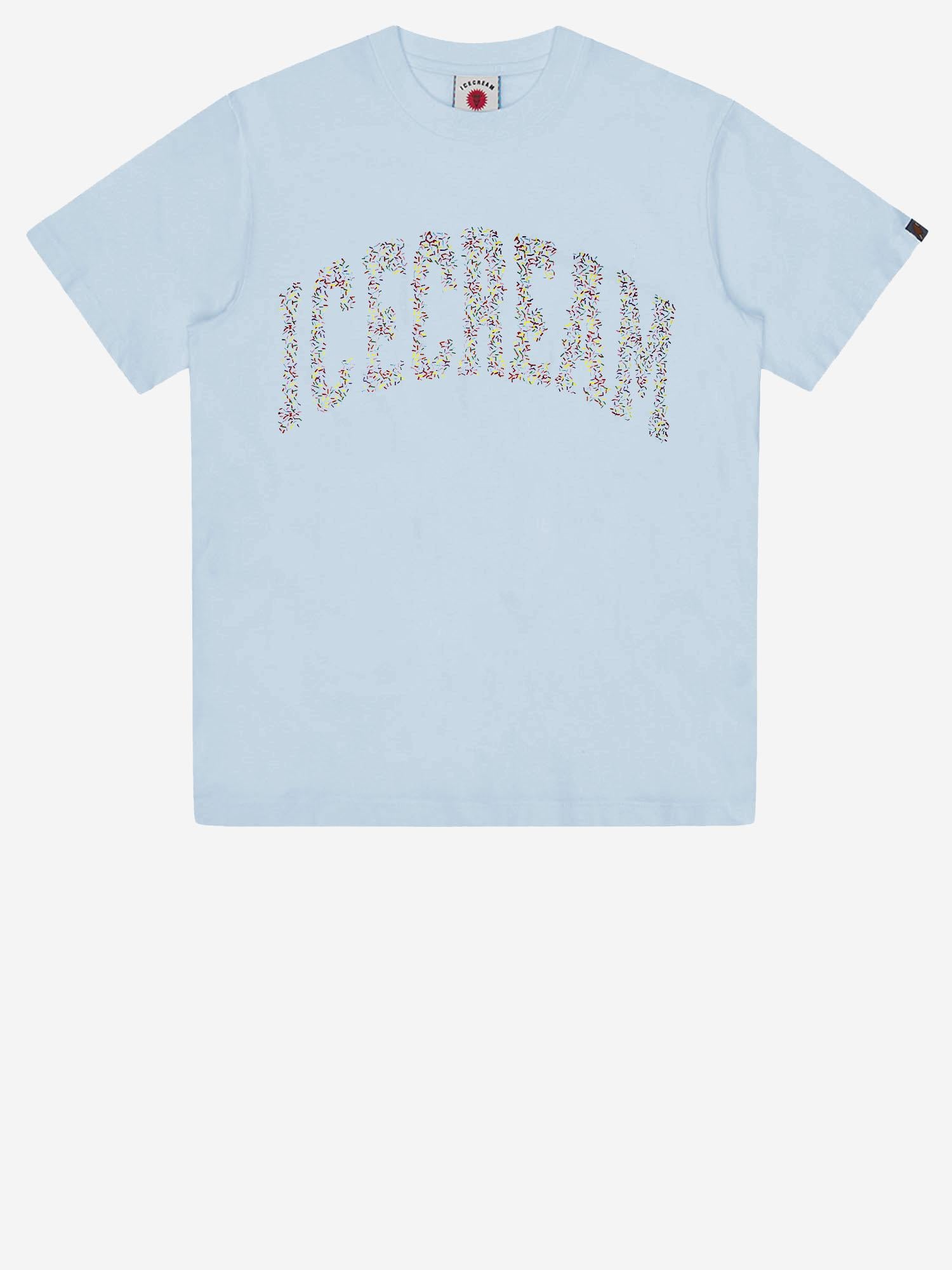 T-SHIRT IN COTONE CON LOGO IC26144 BLUE ICECREAM 