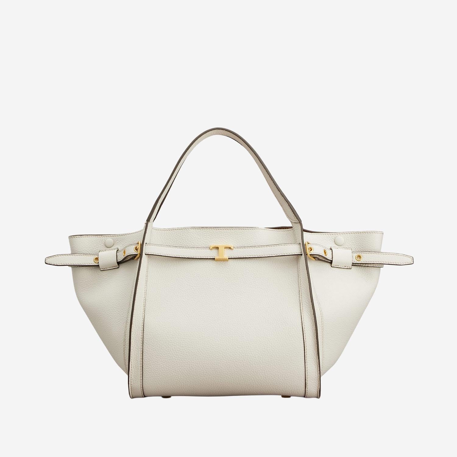 BORSA SHOPPING IN PELLE CON LOGO XBWTIMA0200WKA B015 TODS 