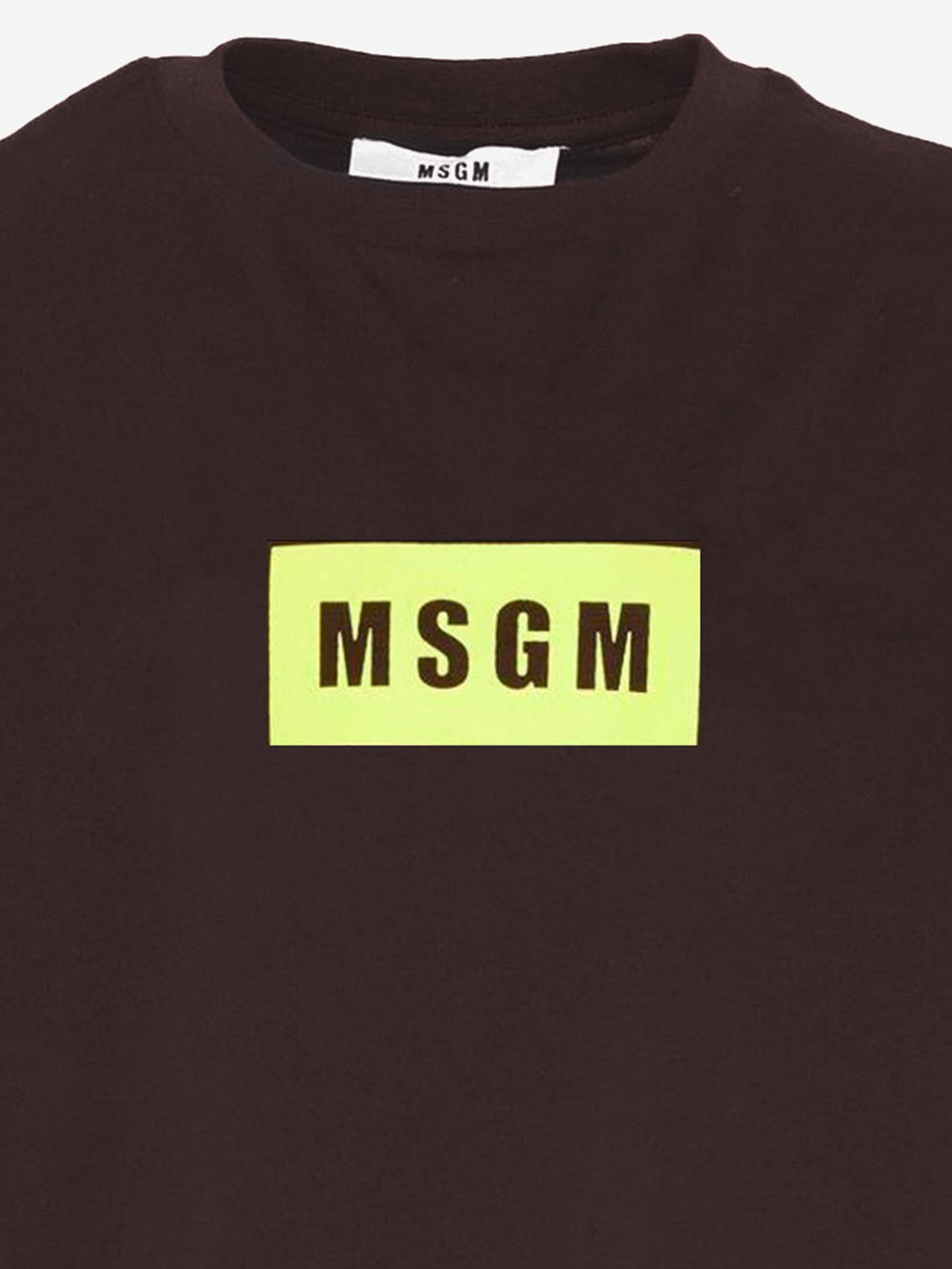 T-SHIRT IN COTONE CON LOGO S6MSJUTH005 943 MSGM KIDS 