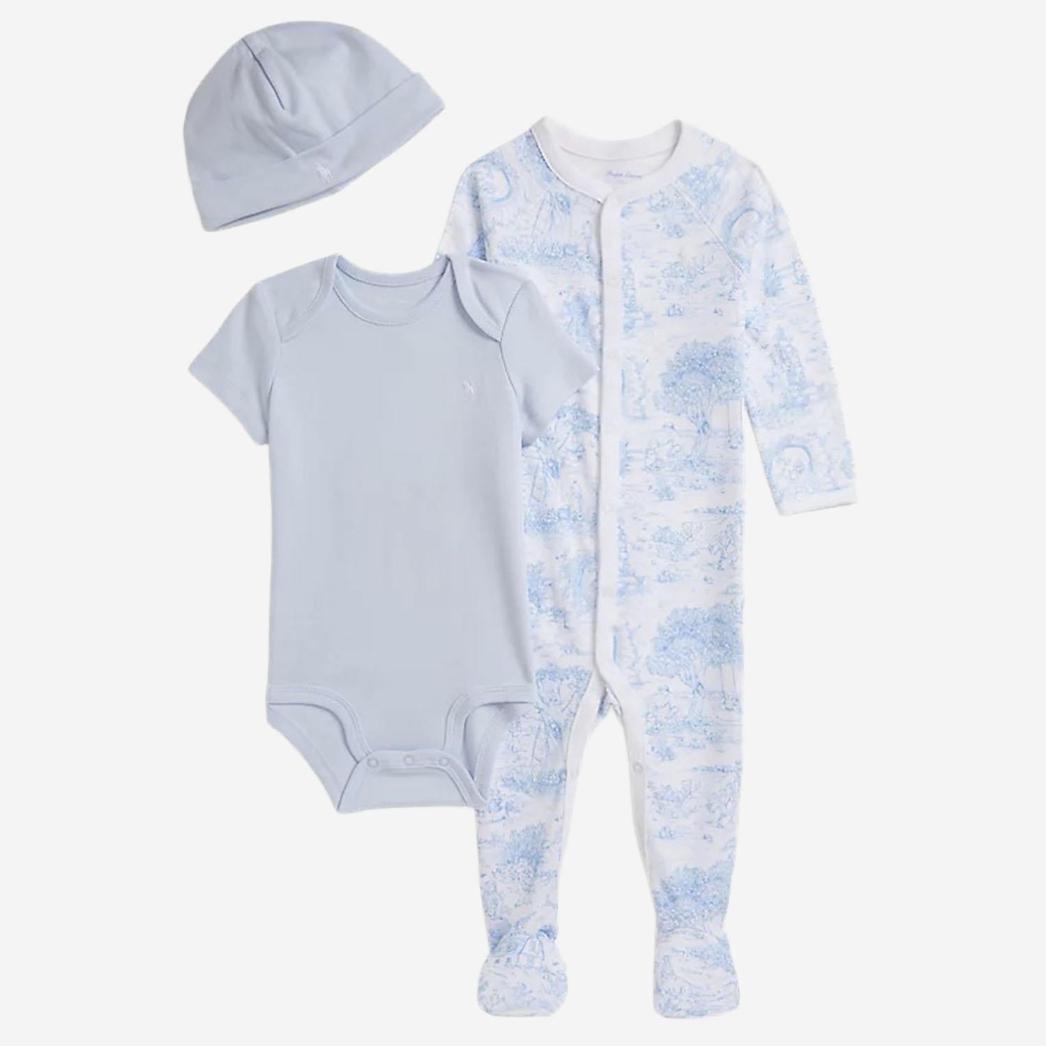 SET DA TRE PEZZI IN COTONE 320981521 001 POLO RALPH LAUREN KIDS 