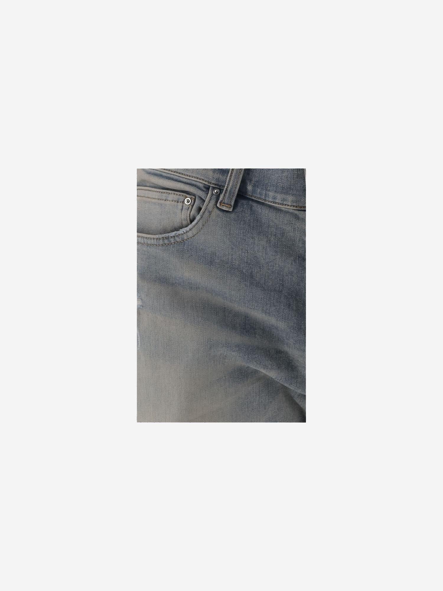 JEANS IN COTONE STRETCH CON LOGO AMDNSY 1114AntiqueIndigoBlue AMIRI 