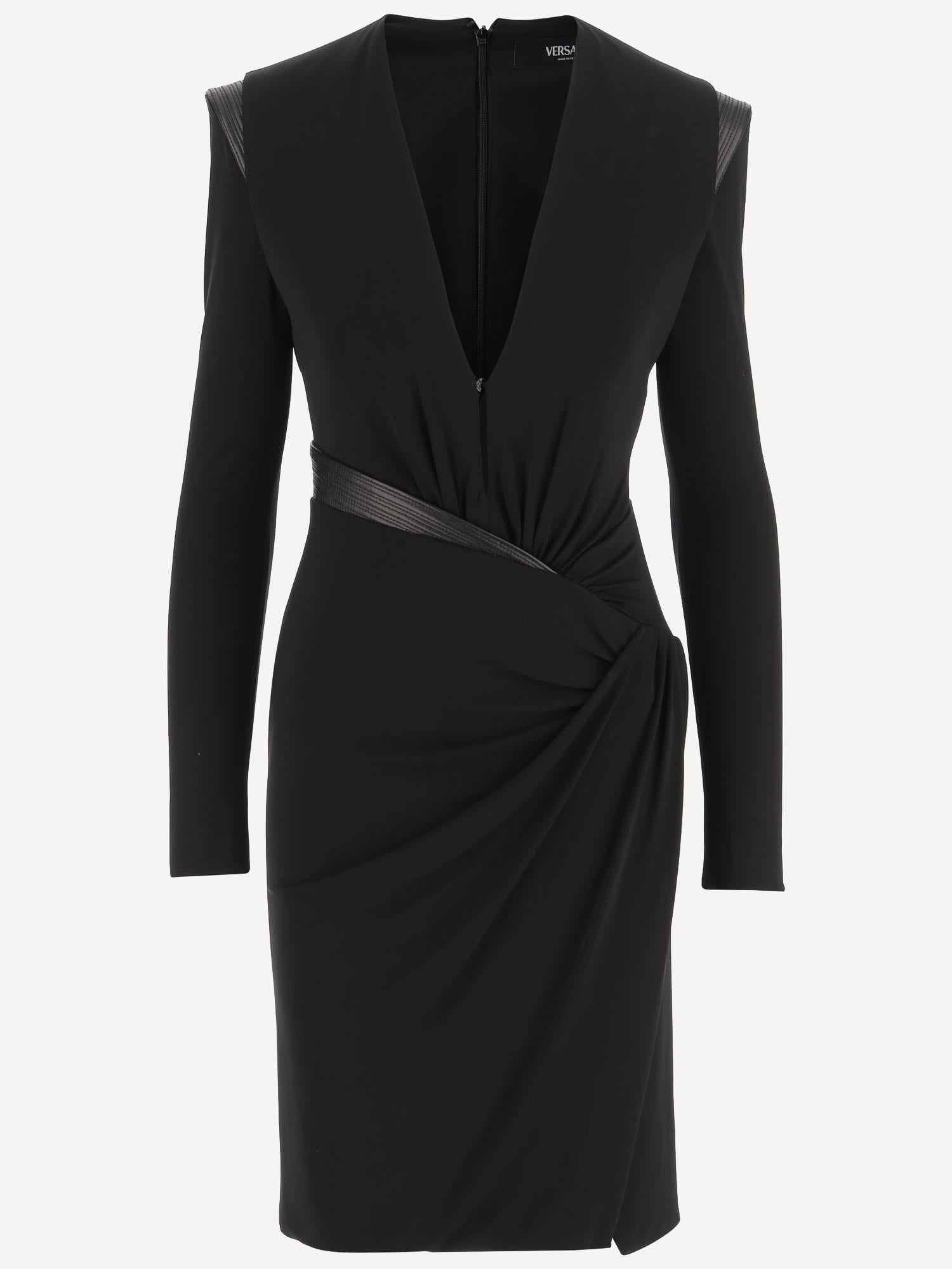 Abito con scollo in viscosa 1021623 1A144751B000 VERSACE 