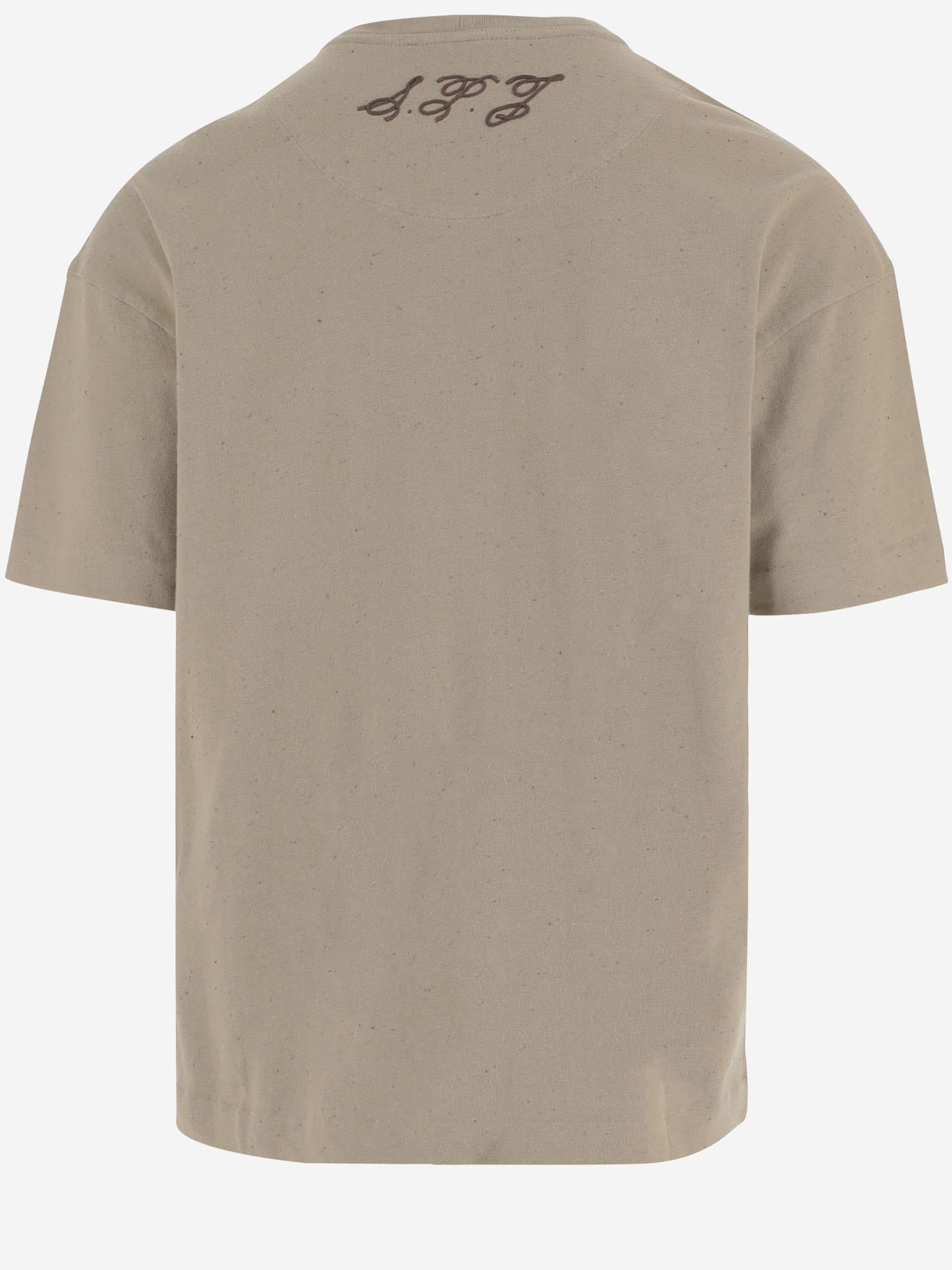 T-shirt in cotone con logo TSM00590AJ00256 150 JACQUEMUS 