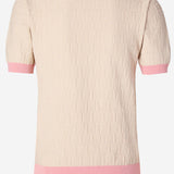 Maglione in cotone e seta stretch con motivo FF FZXE94 AW4SF0WC4 FENDI 