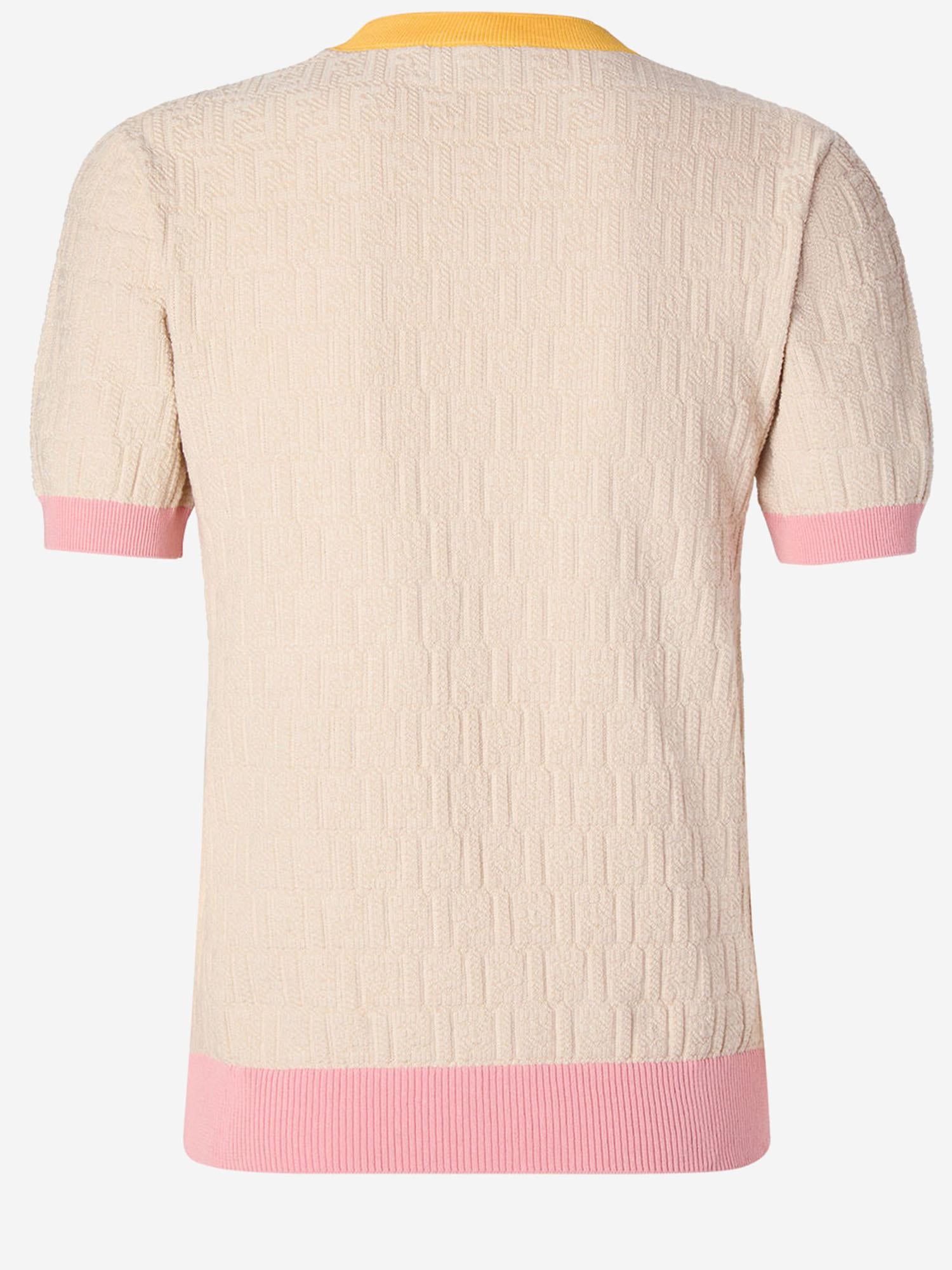 Maglione in cotone e seta stretch con motivo FF FZXE94 AW4SF0WC4 FENDI 
