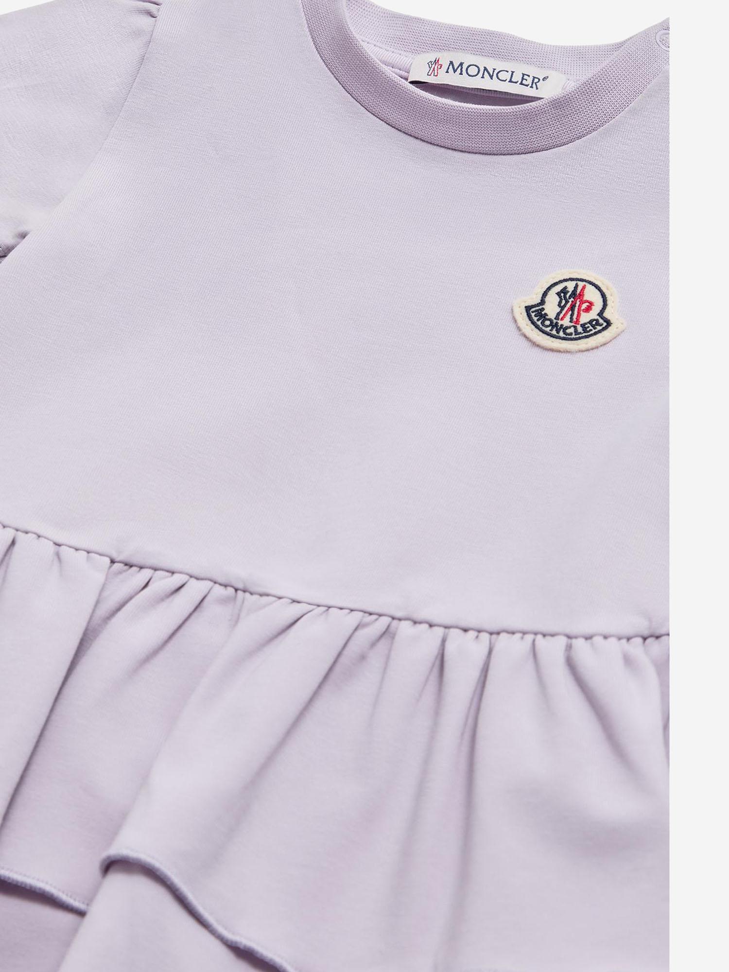 ABITO IN COTONE CON RUCHES 8I0000489AUM 509 MONCLER ENFANTS 