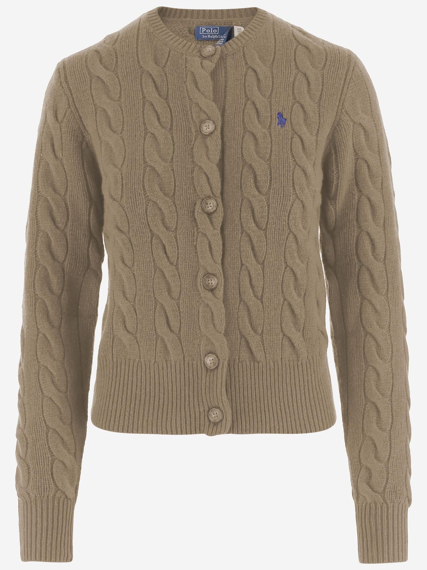 CARDIGAN IN LANA E CASHMERE CON LOGO 211972104 001 POLO RALPH LAUREN 
