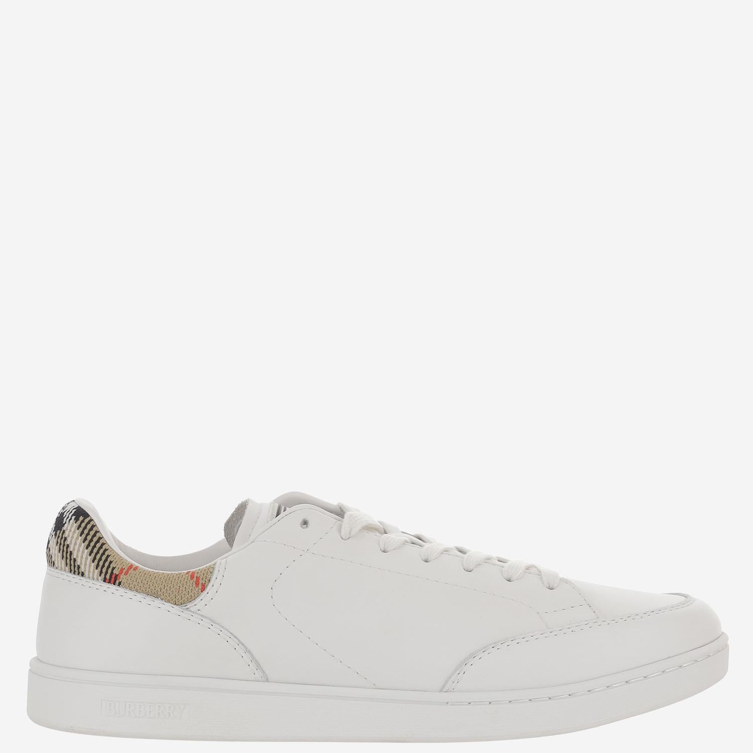 SNEAKERS SET IN PELLE 8118850 PWHITESANDIPCHK BURBERRY 