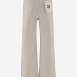 PANTALONI IN COTONE STRETCH 19303WUHRSWL VINTAGE WHITE RE/DONE 
