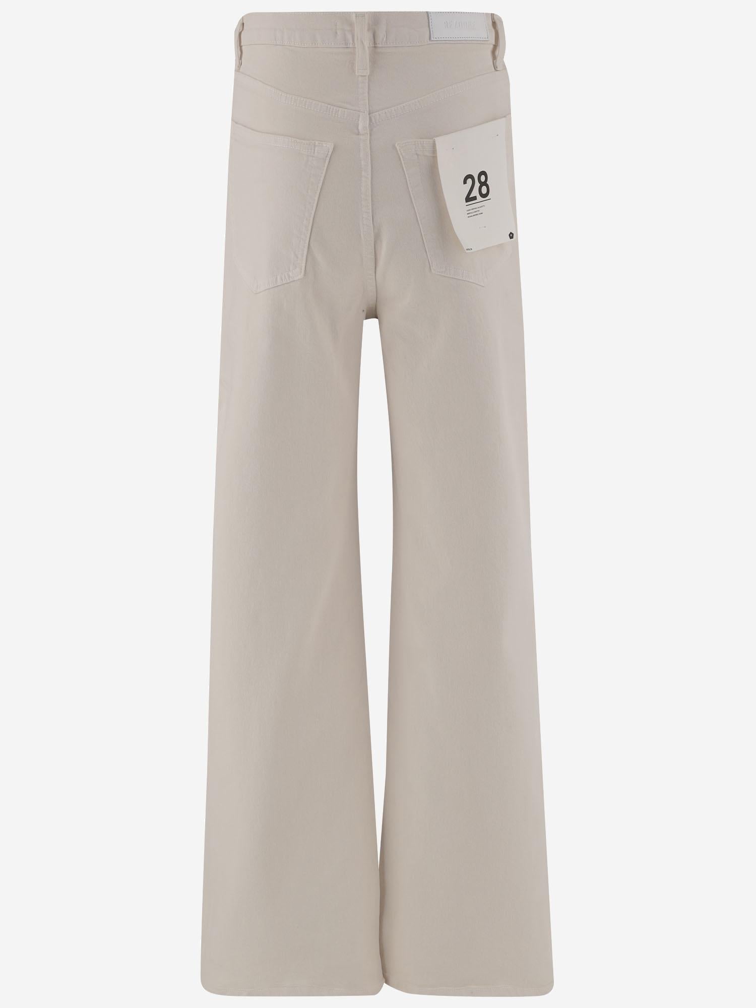 PANTALONI IN COTONE STRETCH 19303WUHRSWL VINTAGE WHITE RE/DONE 