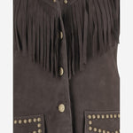 Giacca con frange in pelle scamosciata UN20 RSC309 UNCOMMON 
