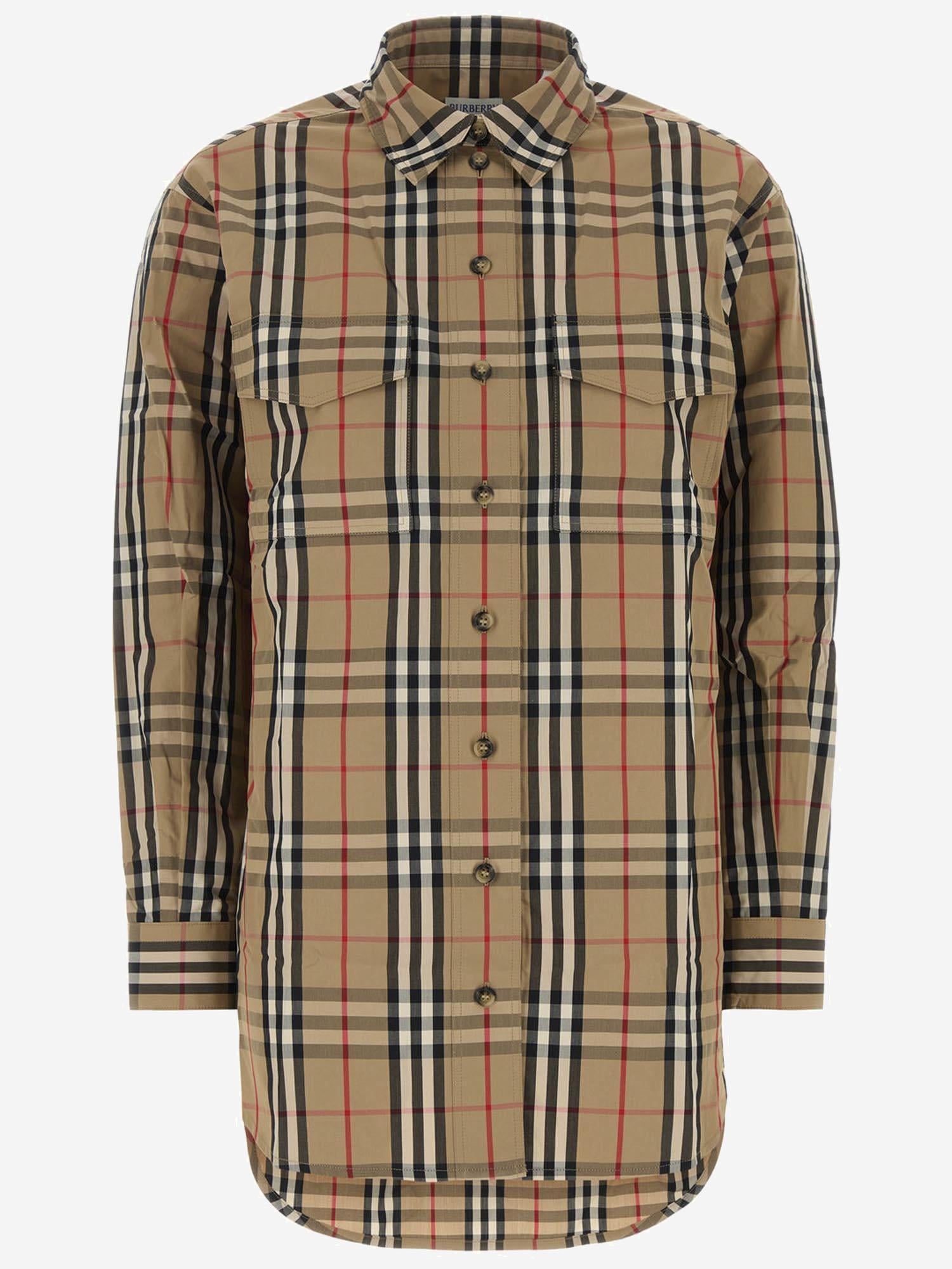 CAMICIA IN COTONE CON MOTIVO CHECK 8111851 ARCHIVEBEIGEIPCHK BURBERRY 