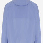 GIACCA CON CAPPUCCIO IN NYLON CON NASTRO CHECK 8122901 CORNFLOWERBLUE BURBERRY 