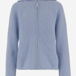 MAGLIONE CON ZIP IN LANA E CASHMERE 25517670 11 ALLUDE 