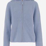 MAGLIONE CON ZIP IN LANA E CASHMERE 25517670 11 ALLUDE 