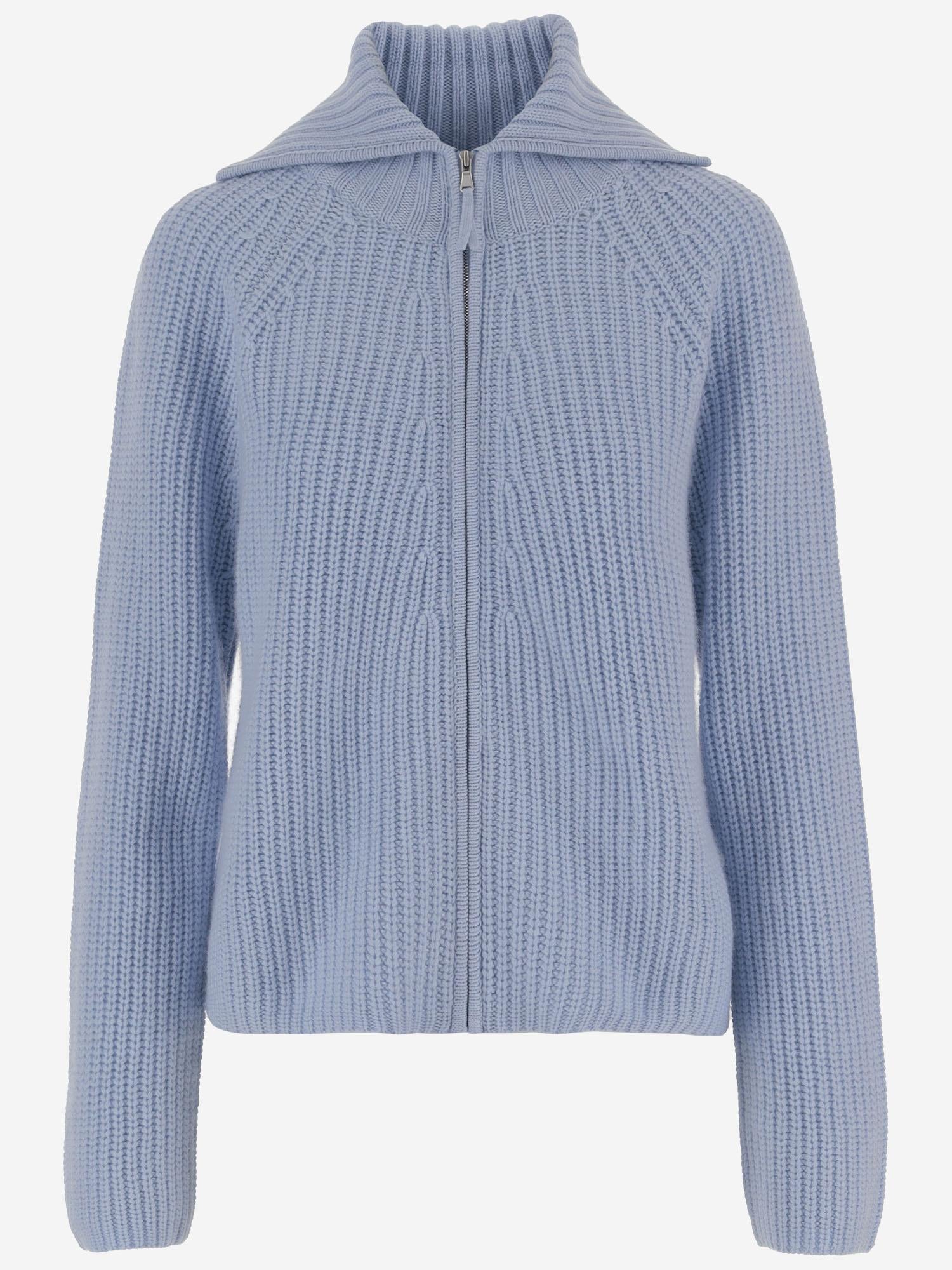 MAGLIONE CON ZIP IN LANA E CASHMERE 25517670 11 ALLUDE 