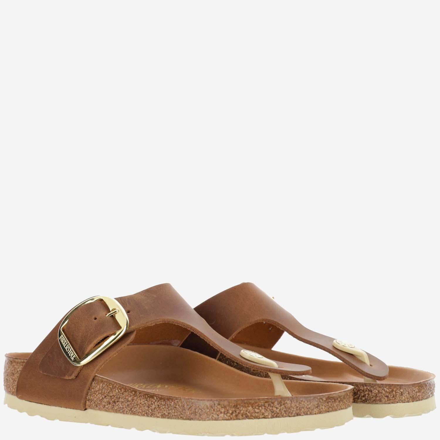 SANDALI GIZEH IN PELLE 1018745 COGNAC BIRKENSTOCK 
