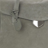 BORSA VIRGINIA IN PELLE SCAMOSCIATA VIRGINIA SMOKYGREEN FRANZI MILANO 