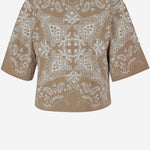 T-SHIRT NIAMEY STAMPA BANDANA IN COTONE 104604 A2CYCZ4 PINKO 