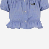 TOP IN COTONE CON MOTIVO A QUADRI MT2188 183AF0076 MIU MIU 