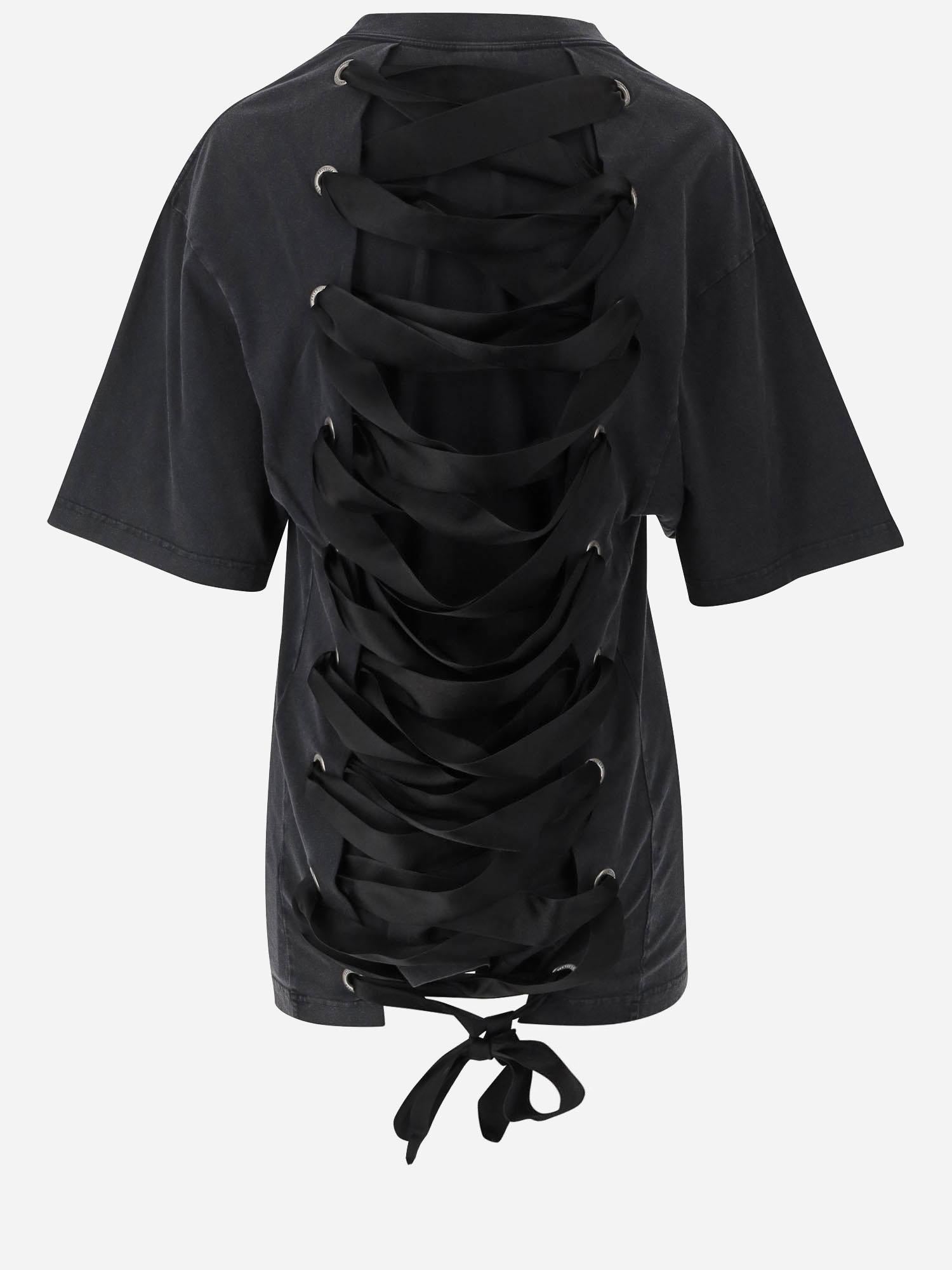 T-SHIRT NERA IN COTONE 831584 TSVC11041 BALENCIAGA 