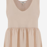 Top arricciato in crêpe di seta CH26SHT30005 6H6 CHLOE 