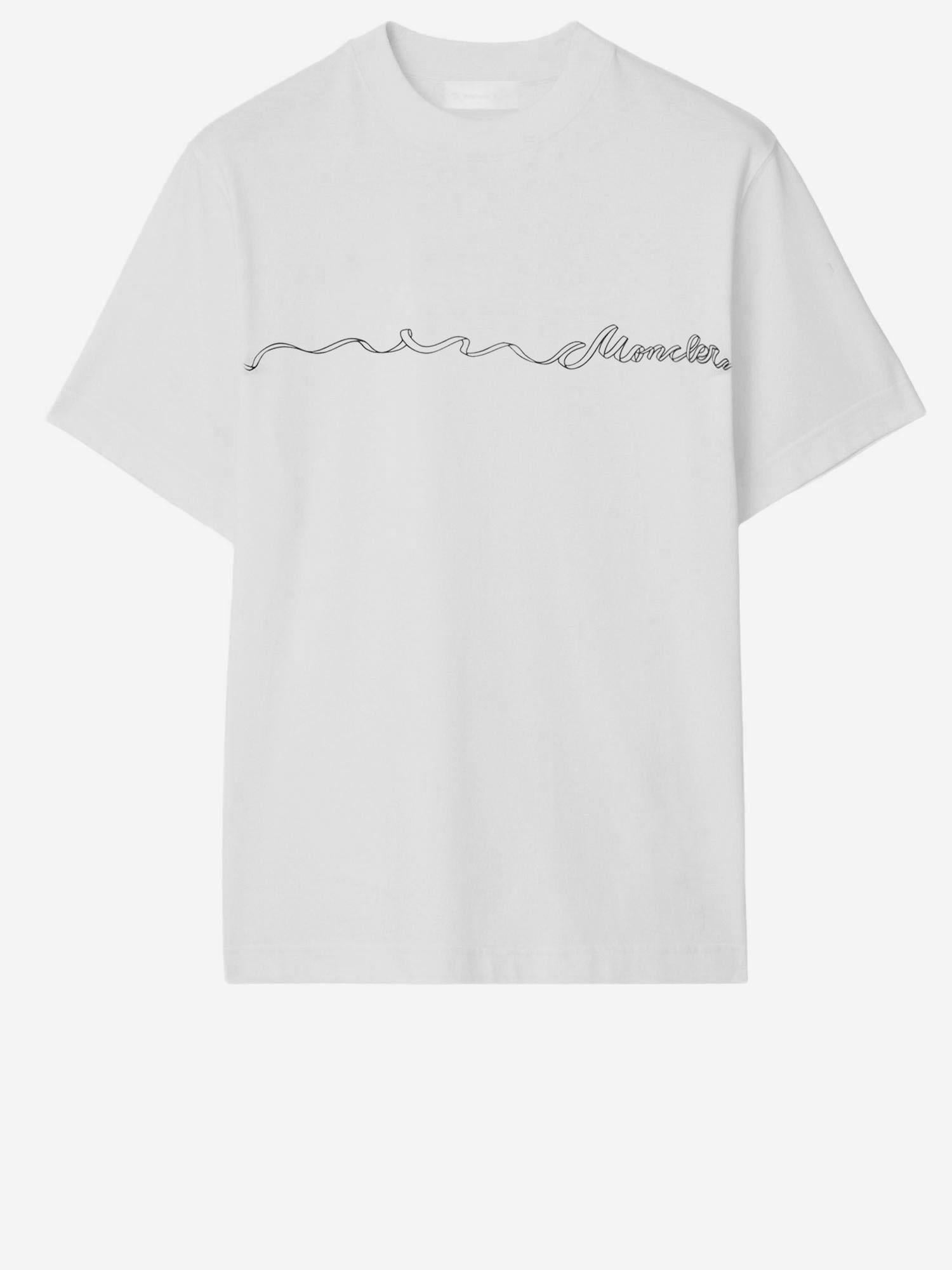 T-SHIRT IN COTONE CON LOGO 8C00017 89B8Y00A MONCLER 