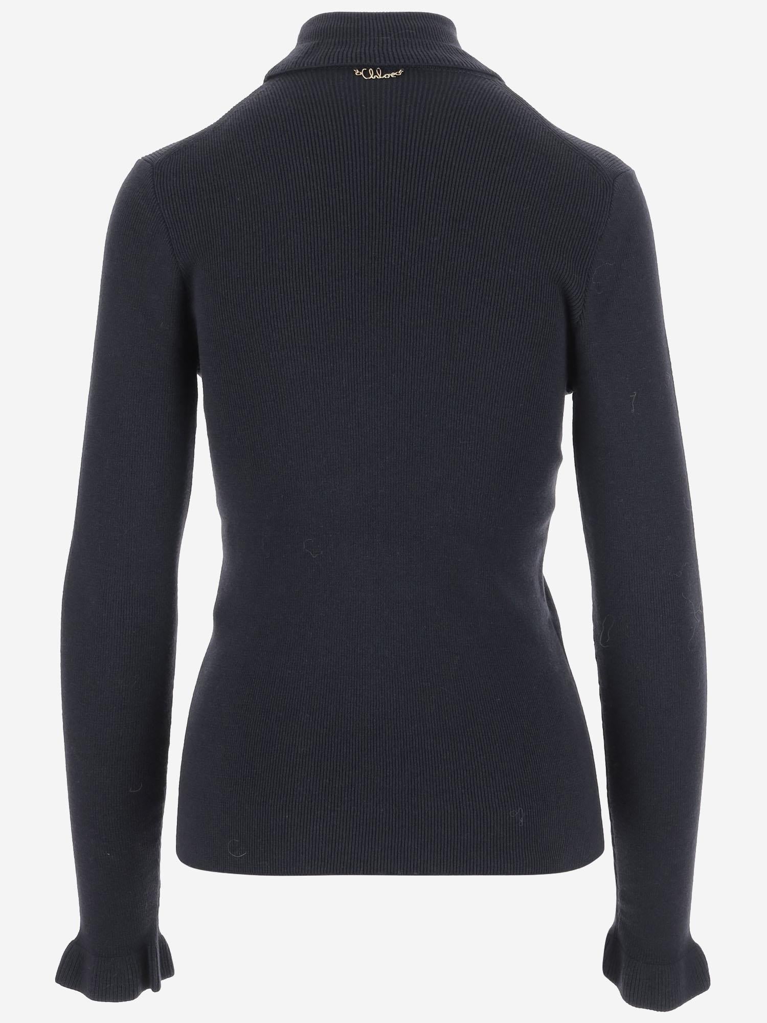 PULLOVER DOLCEVITA IN LANA E COTONE CH25AMP14520 4C4 CHLOE 