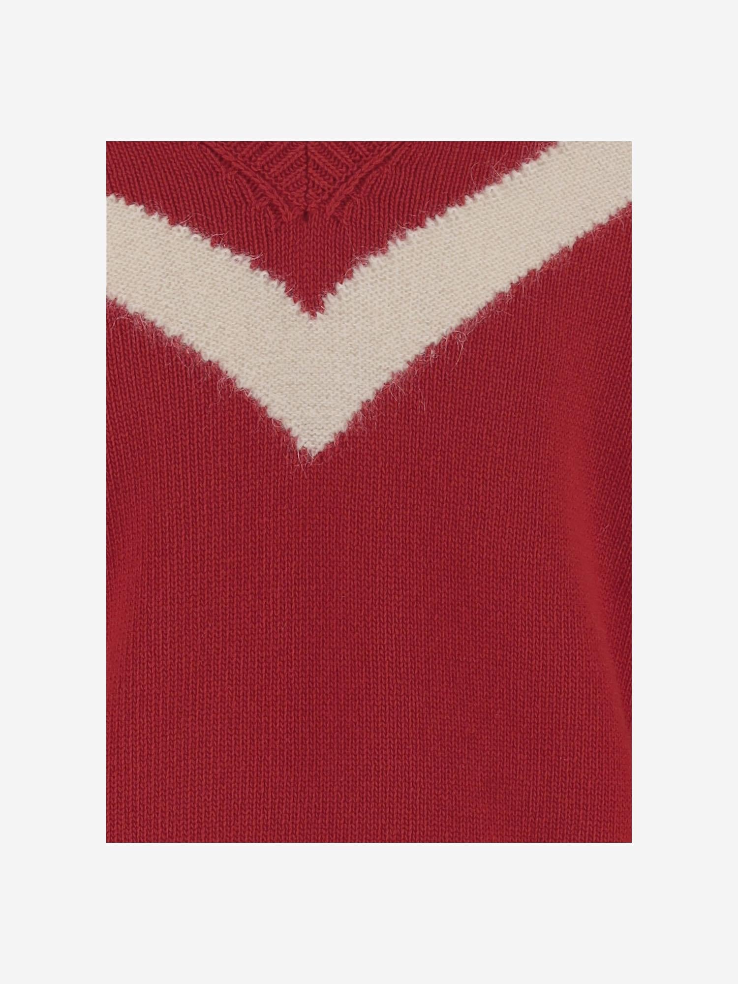 MAGLIONE IN LANA CON VLOGO SU FIOCCO SUL RETRO 7V0KC35Q B5GBRT VALENTINO 